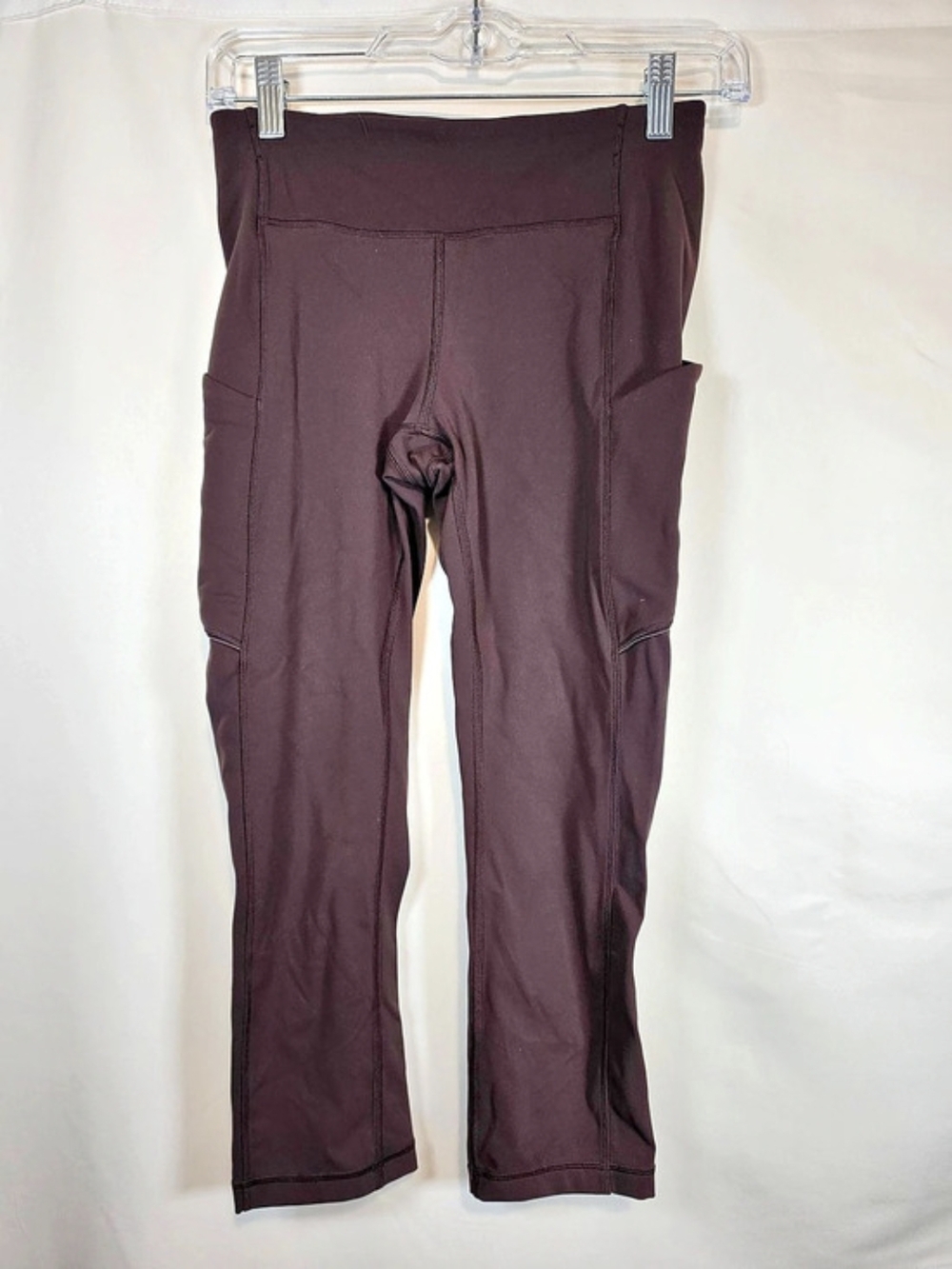 lululemon Fast and Free Tight Brown Athletic Leggings Size 4 Capri Yoga Workout
